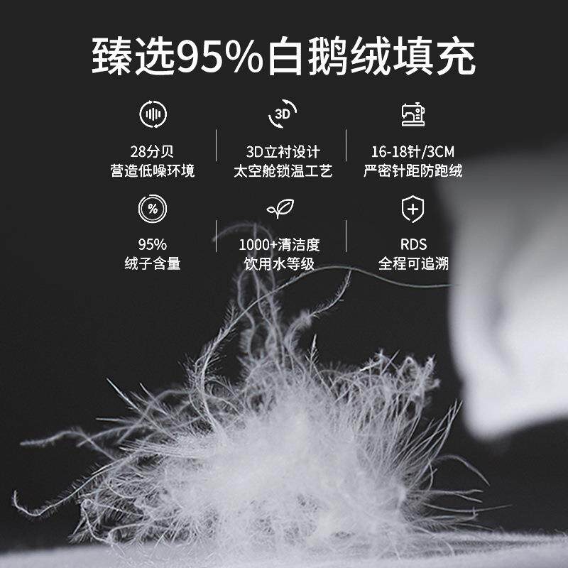 12棉0四支纯民长绒棉95%白MSS-2024鹅绒被芯春秋被冬被酒店宿季羽