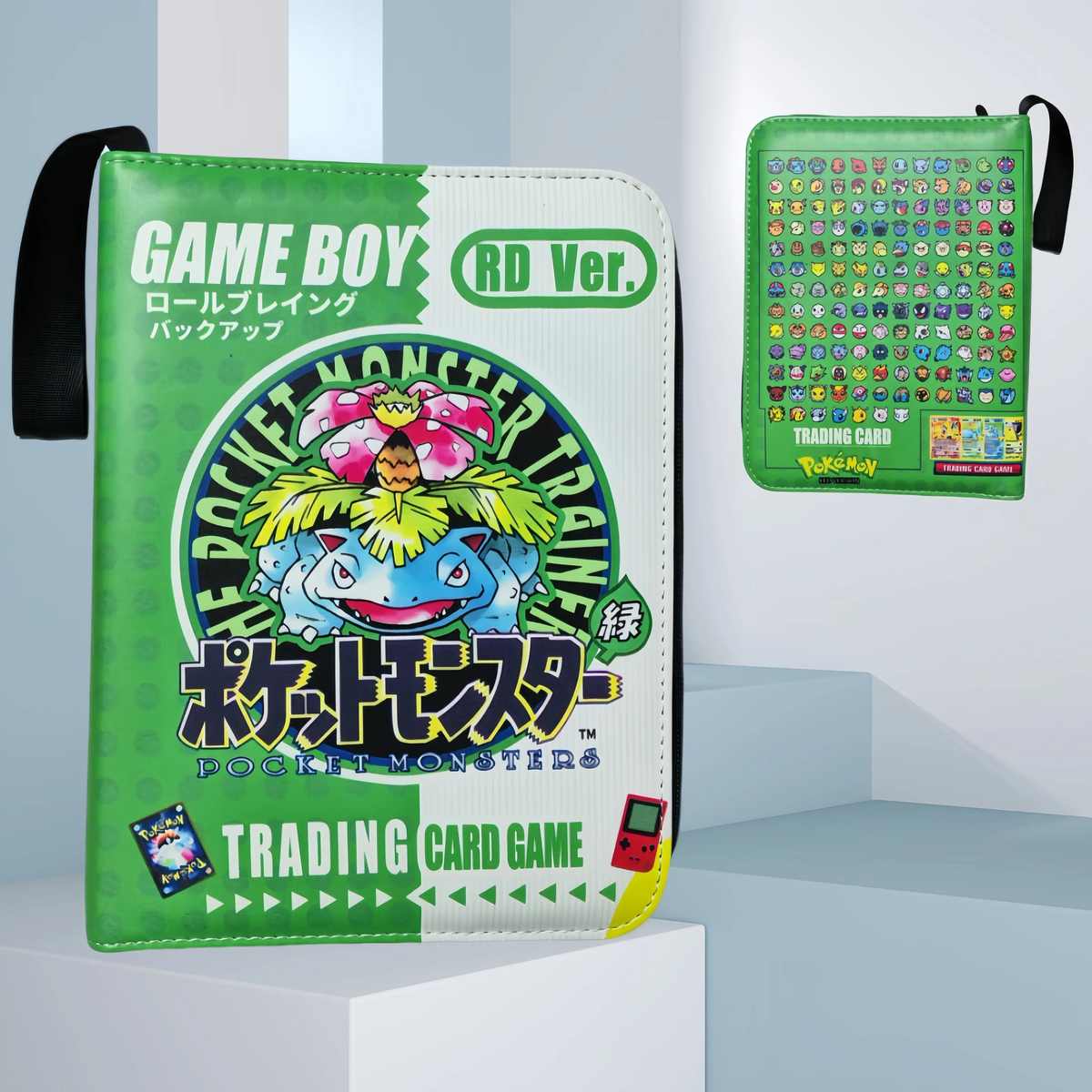 皮质宝可梦卡册拉链卡片收集册卡片收纳册卡牌集卡收藏卡包