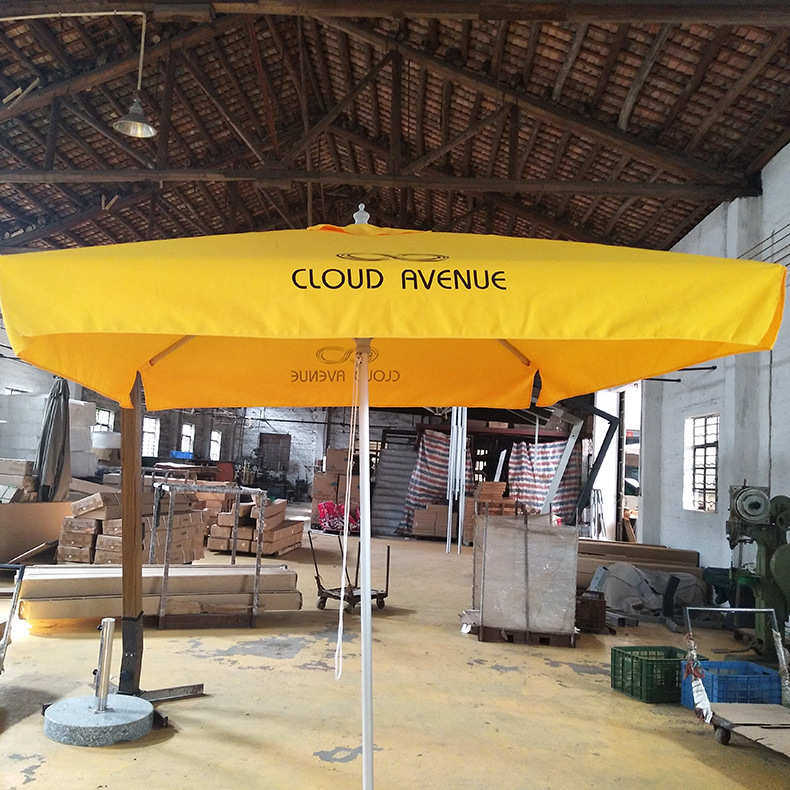 圆形室外庭院小吊伞2.7米中柱伞带印刷室外岗亭遮阳太阳伞