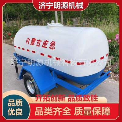5吨水罐运输车单轴双胎园林浇灌用车牵引式储水运输车真空胎