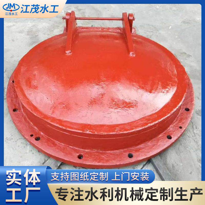 铸铁拍门圆口钢制市政水利排水管道圆形防倒灌自有工厂闸门水阀
