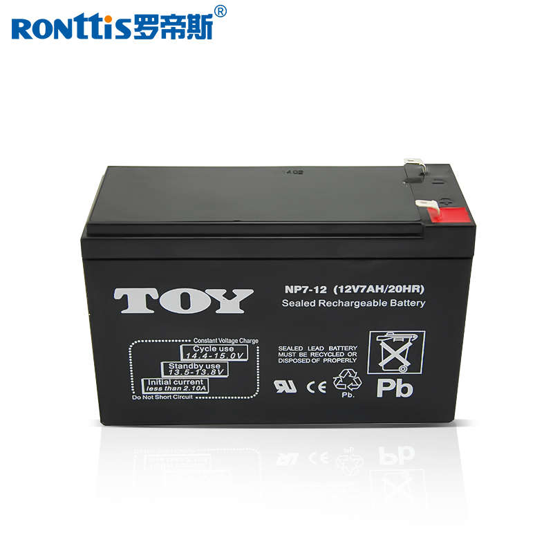 RONttiS羅帝斯電控鎖12V7A電子門(mén)禁電源蓄電池一體鎖UPS后備電瓶