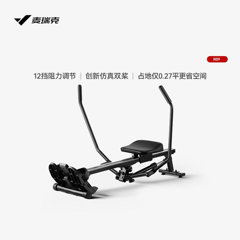 液压划船机家用静音双桨双向12档阻力运动训练器材
