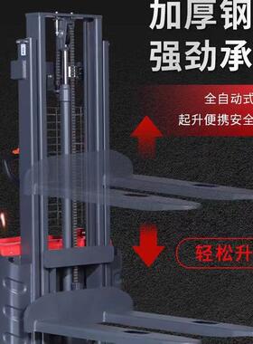 双起升电动液叉车.5高吨升降叉车装卸车839升铲车全电动1压堆高车