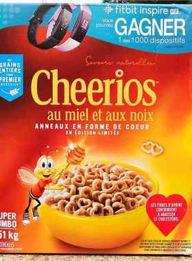 晶磨蜂蜜全谷物麦圈燕麦圈早餐牛奶冲泡即食CHEERIOS OAT CEREAL