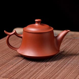 紫砂壶冲茶壶泡茶壶功夫茶具朱泥家用可倒立汉钟壶 潮州手拉壶中式