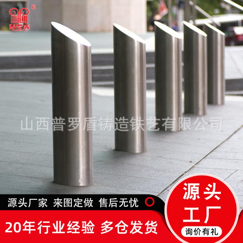 广场不锈钢警示柱加强反光贴防撞柱广场路障学校加厚活动挡车柱