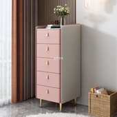 储式 柜窄橱柜电视收纳皮物卧室奢五斗板小边斗柜简约柜意轻岩实木