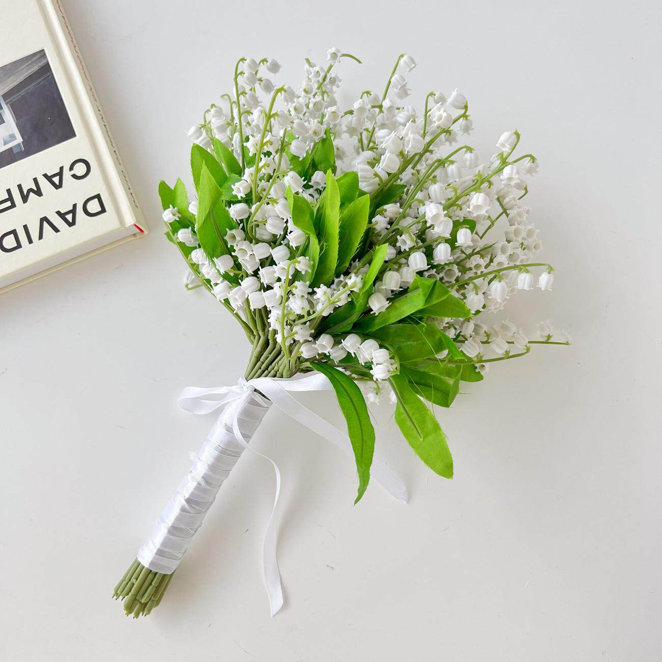 韩式手感郁金香手捧花婚纱领证拍照道具新娘伴娘花束影楼摄影捧花