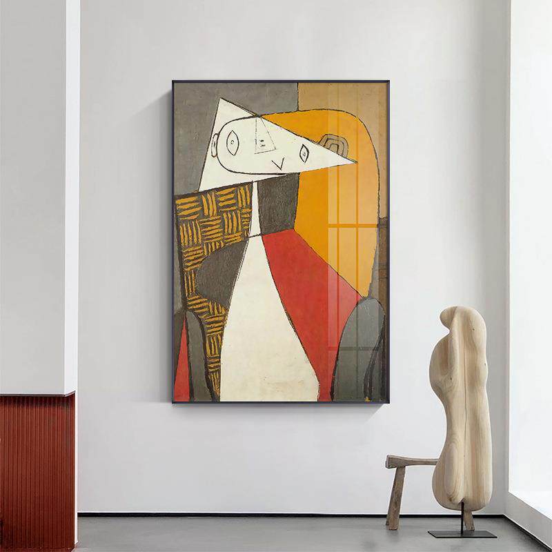 毕加索客厅装饰画抽象人物名画大师艺术楼梯墙面玄关画后现代挂画
