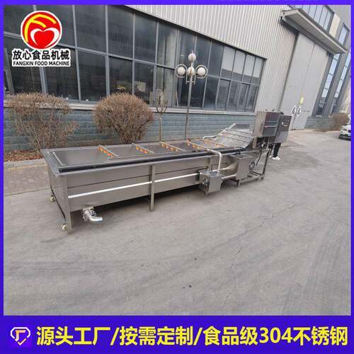毛豆自动清洗机气泡式水果蔬菜农产品去残留清洗机连续净菜流水线