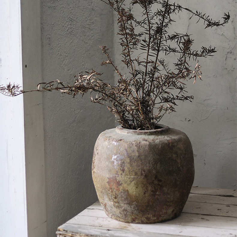 手工复古禅意坛子复古老花瓶做旧陶罐会所民宿酒店摆件设计师软装,家居饰品,花瓶,淘宝优惠券,粉丝福利购,淘宝优惠卷