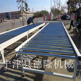 订做镀锌无动力滚筒输送线不锈钢托辊传送机流水线滚筒