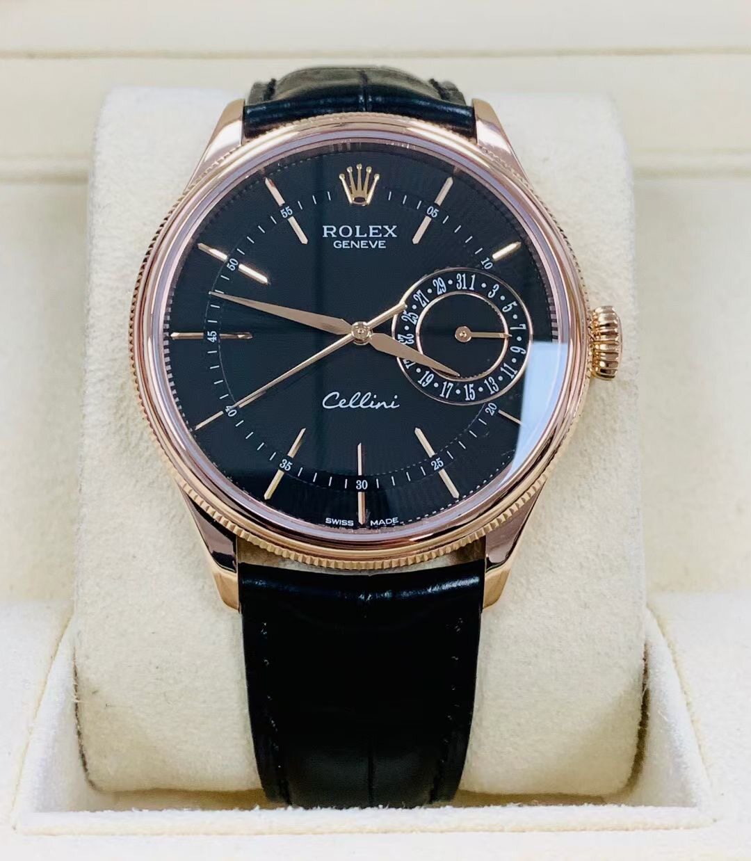 [98新]39mm劳力士Rolex切利尼18k玫瑰金m50515自动机械男表正品