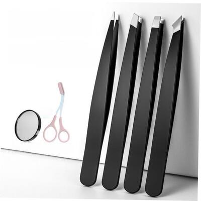 1/4/5Pcs Tweezers Eyebrow Tweezer Set Stainless Eye Lashes