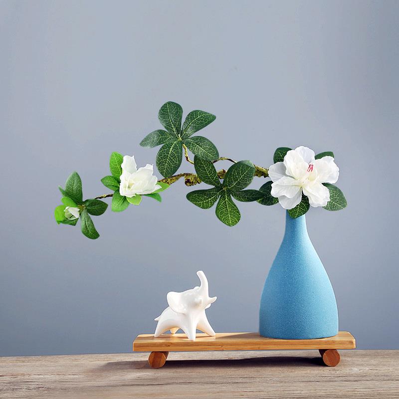 高档创柜意in花s风陶瓷花装瓶北欧饰品电视客厅玄关假摆件桌面工