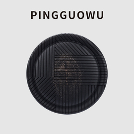 pingguowu百态褶样天然黑水牛角钮扣，高档西服制服皮装纽扣