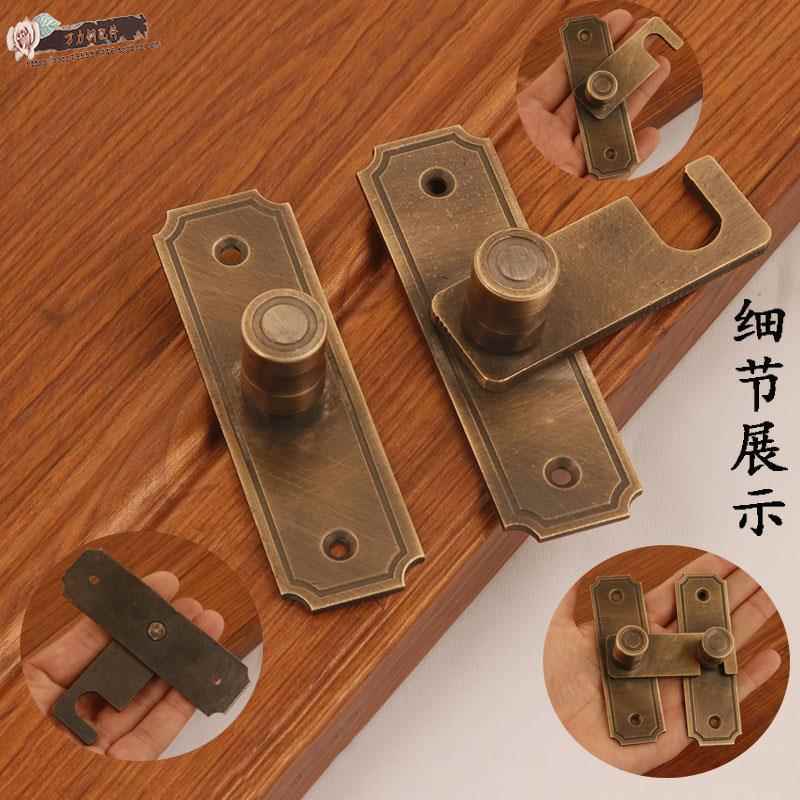 木门门门栓插销化妆扣室反锁扣平锁开门锁门移门拉门窗纯铜门闩