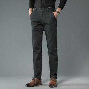 男休闲裤西裤秋士商务修身直筒西装裤上班韩版潮流修身小脚0202k