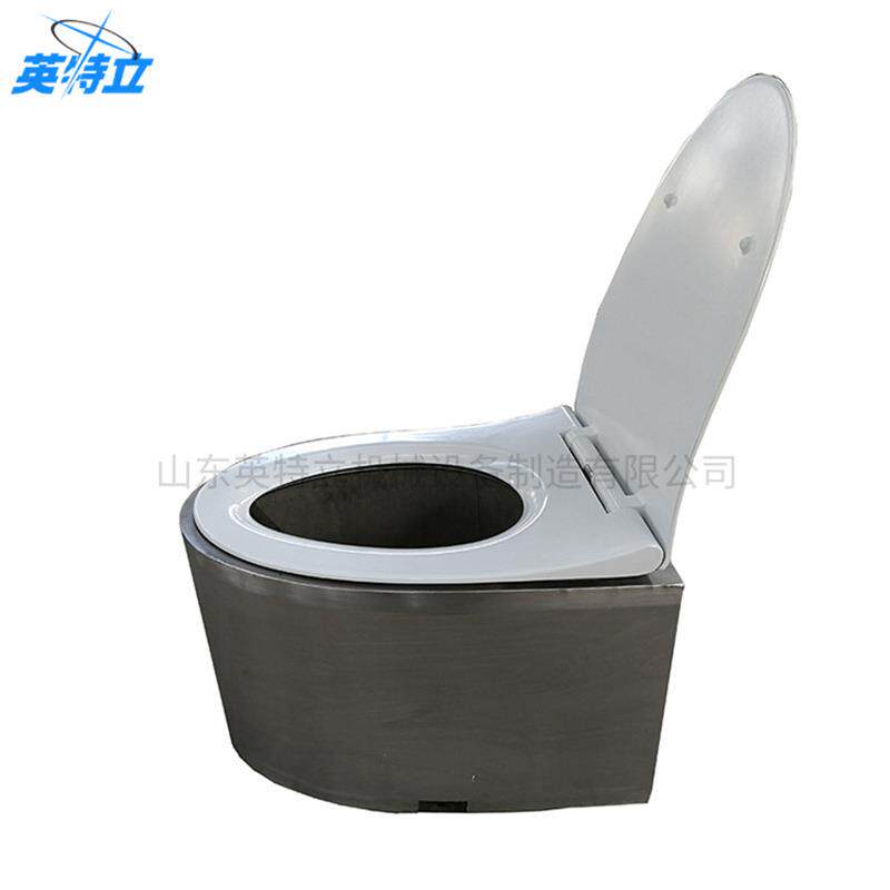 可移动无水打包机井下煤矿车船型座便器不锈钢带抽屉坐便器