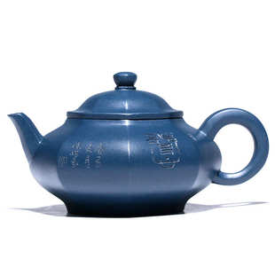 全手工宜兴原矿天青泥八方宝菱家用功夫泡茶壶 爆美方器紫砂茶壶