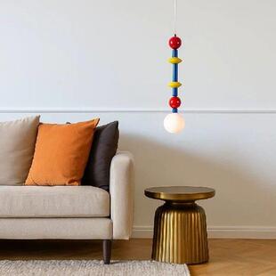 Pendant Light Glass Bulb Blue Colorful Yellow Ball Red