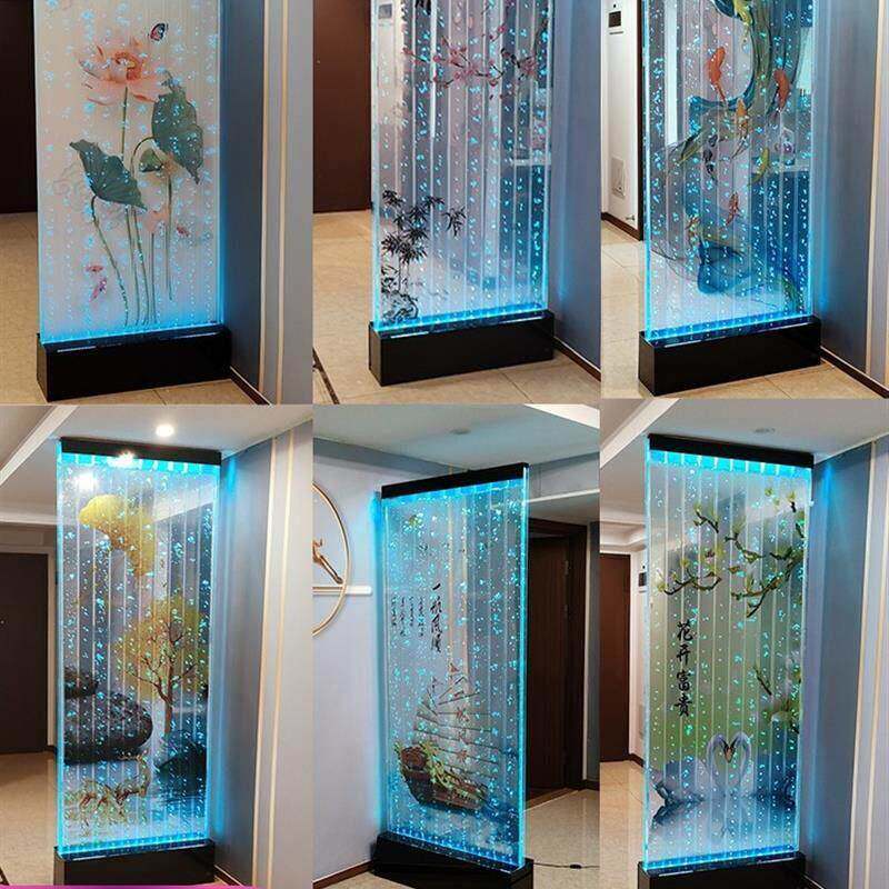 需定制水幕墙流水屏风亚克力办公室客厅隔断玄关有机玻璃简约现代