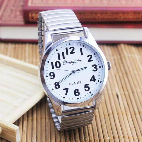 Old Men Women Couples Watches Flexible Elastic Strap Fashion