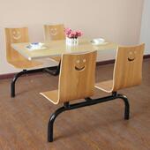 快餐桌椅连945体桌食堂餐桌餐椅学公校堂餐桌司餐厅餐桌食小吃店