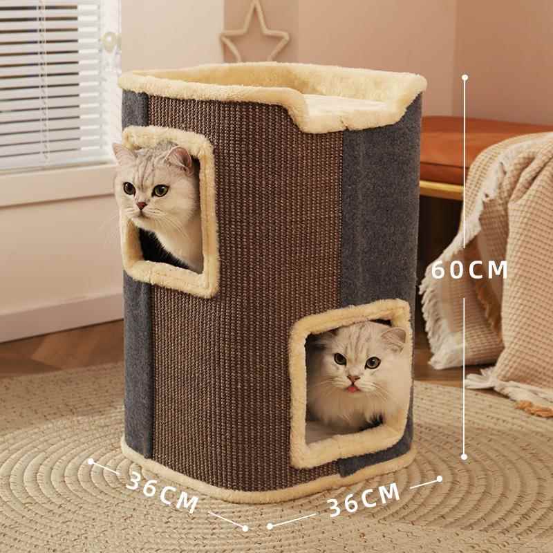 高档猫窝冬天保暖庭封闭式安全猫爬架四季通用多猫家猫感咪躲屋避
