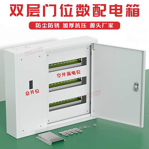 双层门总控配电箱 100位空开漏电保护箱 广东制C45电气控制箱