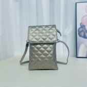 大容量拉链小挎包 新款 百搭菱格手机包斜挎简约时尚 单肩手机袋韩版