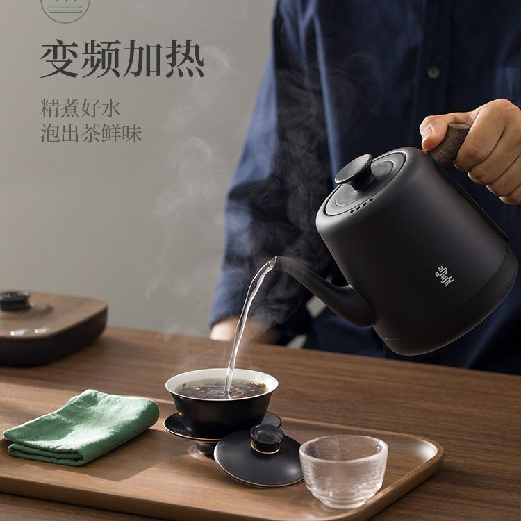鸣盏全自动底部上水电热水壶茶台泡茶专用烧水壶带消毒不锈钢茶炉