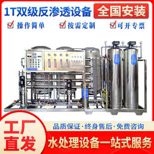 双级反渗透水处理设备小型净水器工业高效水净化系统直饮水 1T吨