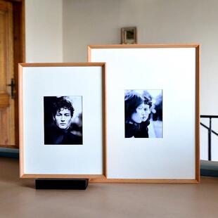 榫卯实木装裱画 画框婚纱照相框胡桃木海报挂墙空框极简窄边框方