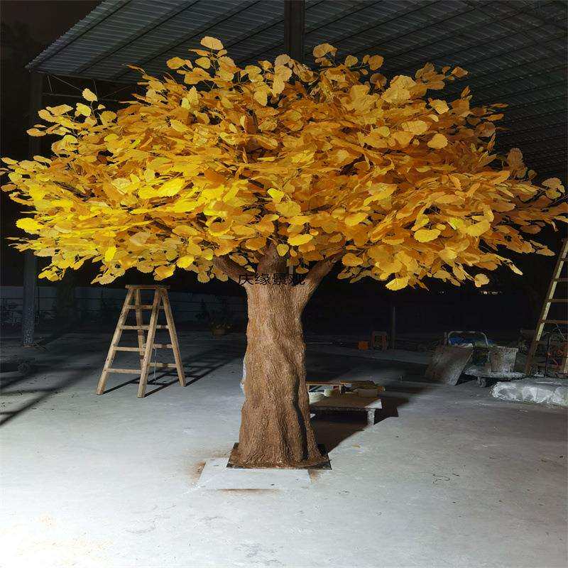 仿真胡杨树假树造景树庭院美观酒店公园陈设大型落地摆件