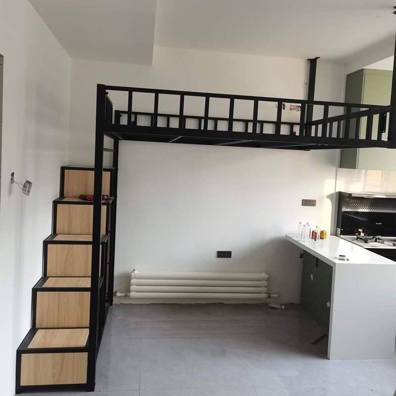 铁艺半高LOFT床 可订制简约Loft上下铺家俱