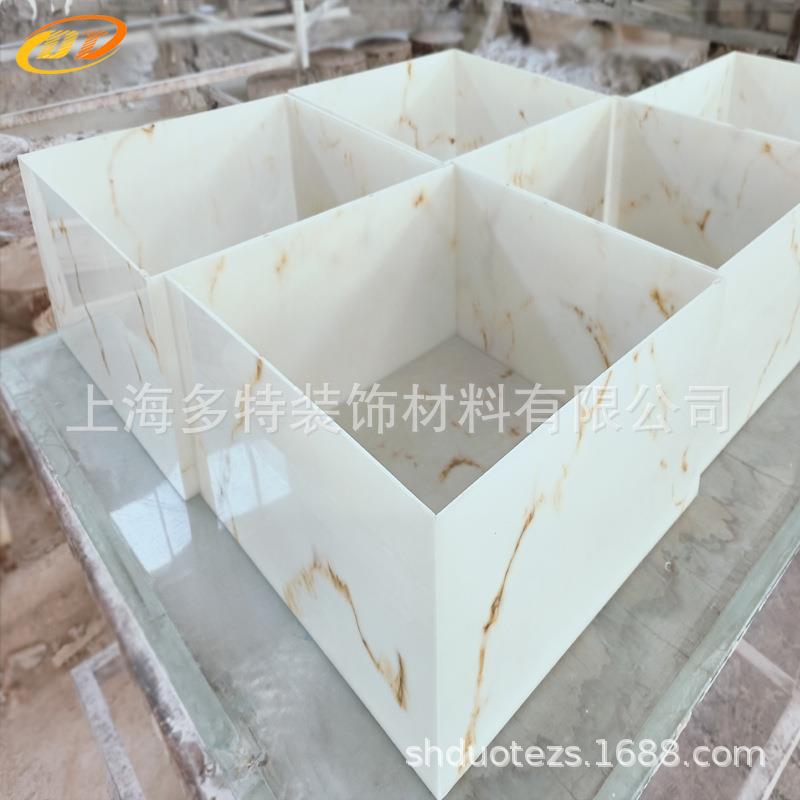 透光石灯箱人造石仿云石灯箱透光石天花吊顶亚克力云石弧形透光石