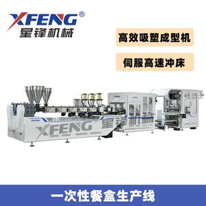 一次性塑料PP外卖打包盒餐具生鲜托盘全伺服生产设备成型机器