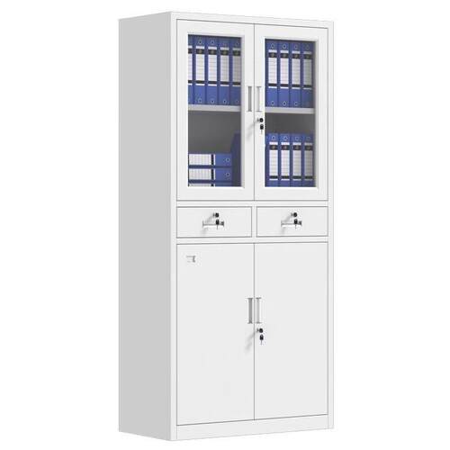 钢制办公室铁皮文件柜财务资料档案柜带锁凭证柜抽屉矮柜储物柜子