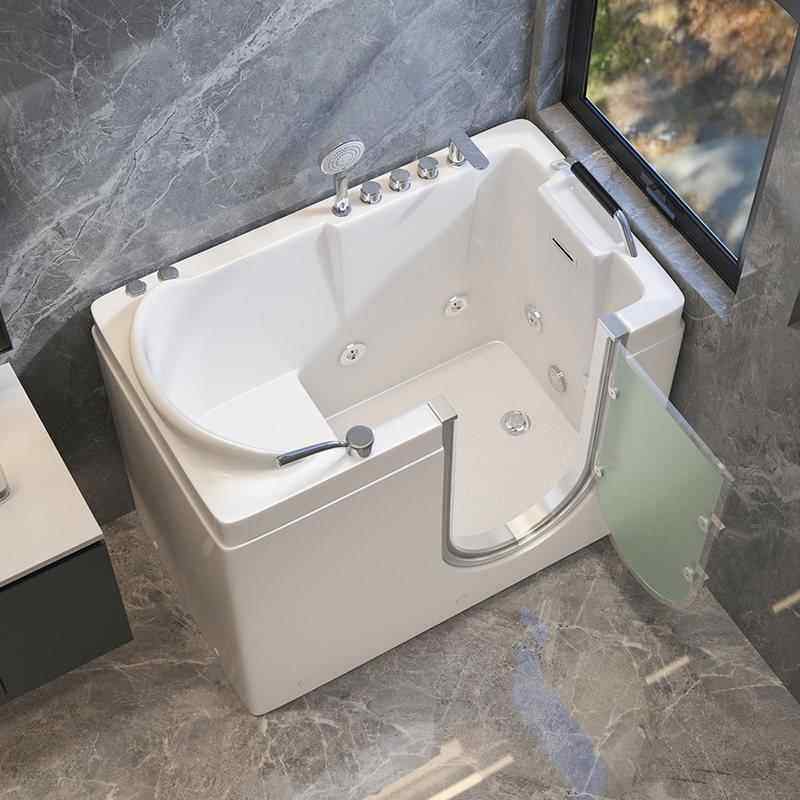 老人浴缸步入式家用无障碍内外开门坐式深泡小户型按摩保温亚克力