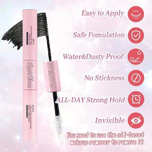 Eyelashes 280 PCS 8-16mm Clusters Lash Bond and Seal Makeup