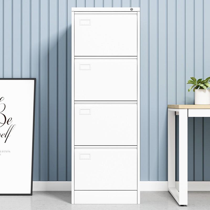 美式马逊摔箱活动柜口钢制卡箱白色三抽活动柜资料亚文出件柜抽屉