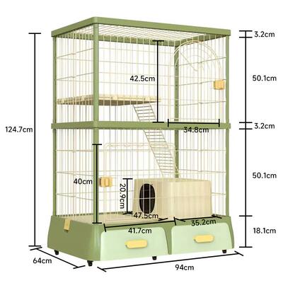 正品猫笼家用猫咪室内别超大自空带墅间三层厕所猫窝猫砂盆一体由