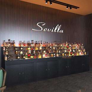 吧台酒架置物架靠墙落地酒柜酒吧展示架酒架简约现代清吧酒柜壁挂