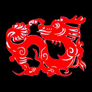 龙年新春元旦窗花剪纸图案底稿儿童手工刻画幼儿园中国风剪纸