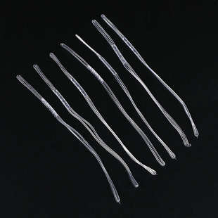 PVC透明软胶针手穿针绳服装 吊牌绳吊牌线塑料绳胶针pvc软手穿针