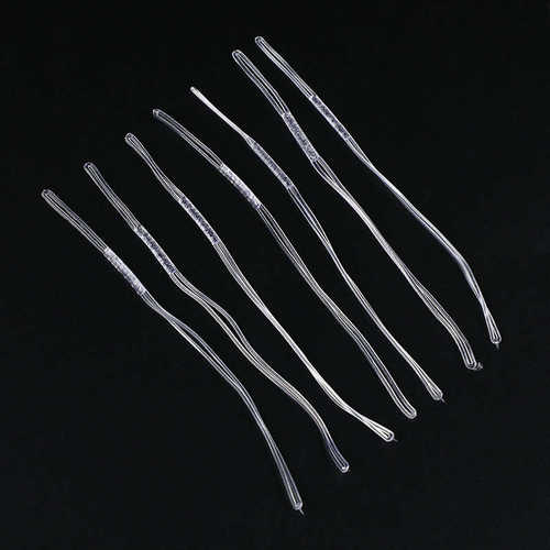 PVC透明软胶针手穿针绳服装吊牌绳吊牌线塑料绳胶针pvc软手穿针