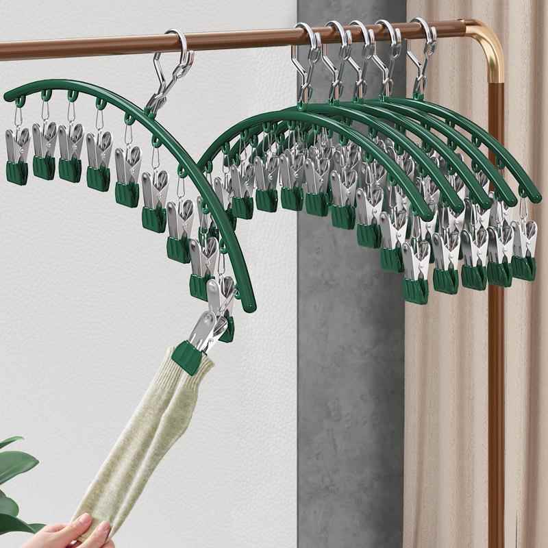 15个夹 多头晾衣架 多夹子衣架晒袜子多功能袜架晾挂内衣宿舍家用