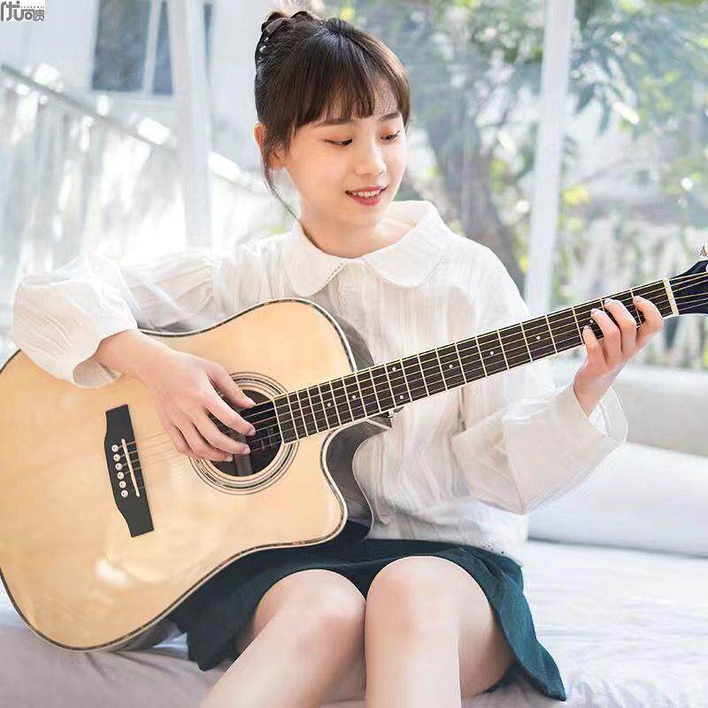 41民谣吉他初学者单板练习入门面单木吉他男女学生指弹琴吉它乐器